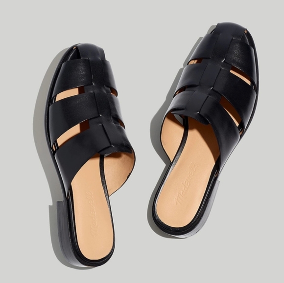 Madewell The Dixson Black Fisherman Mule - Picture 1 of 8